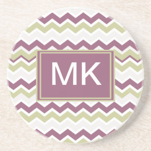 Monogrammed Chevron Brick Underlägg