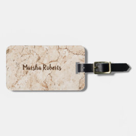 Monogrammed Cream Marcular Bagagebricka