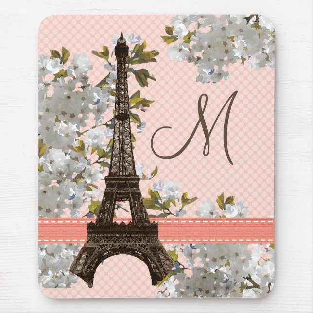 Monogrammed Eiffel torn Mousepad Musmatta (Framsidan)