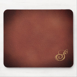 Monogrammed elegant för FauxläderLook Musmatta