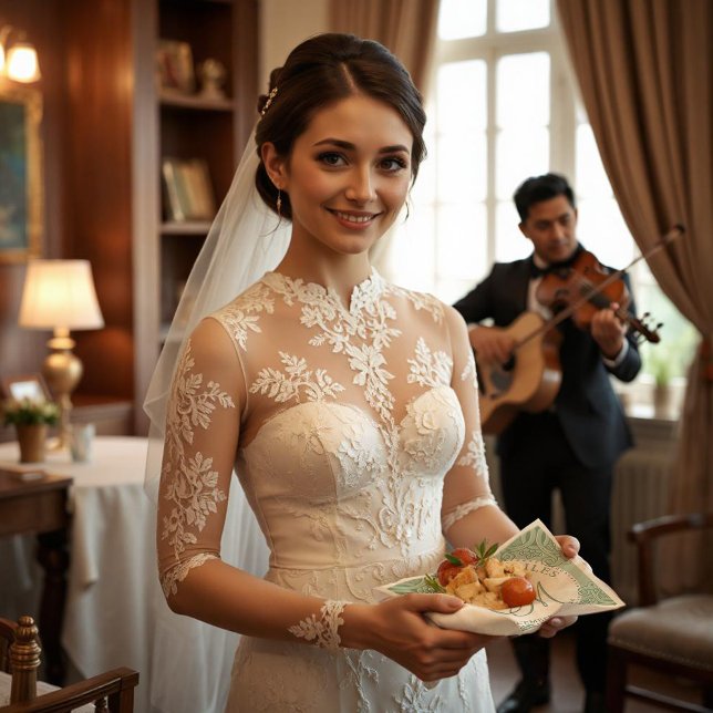 Monogrammed Emerald & Sand Bröllop Pappersservett (Skapare uppladdad)