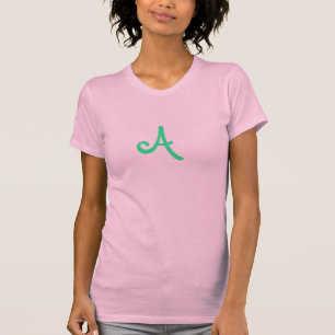 Monogrammed en utslagsplats t shirt
