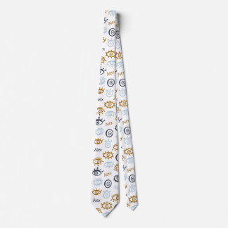 Monogrammed Evil Öga Mönster | Lägg till Namn Neck Slips