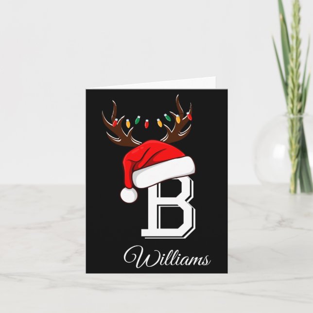 Monogrammed Family Christmas Matching Outfits _3  Kort (Framsida)