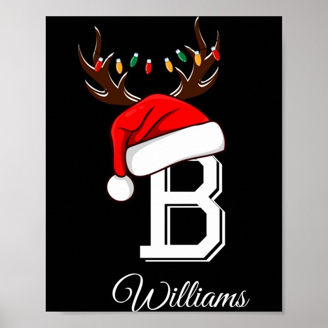 Monogrammed Family Christmas Matching Outfits _3  Poster (Framsidan)