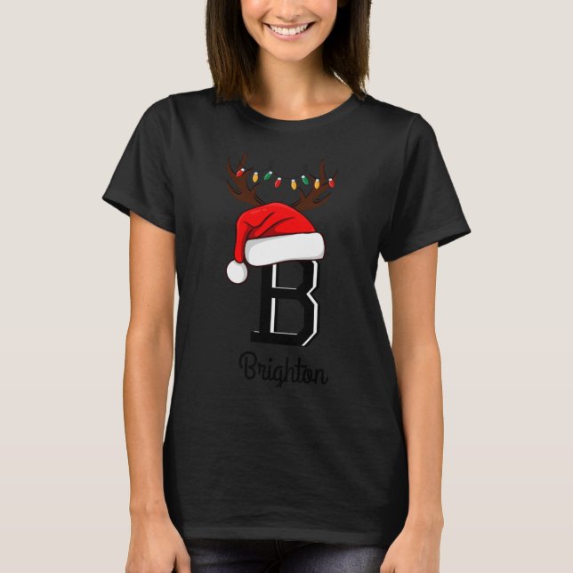 Monogrammed Family Christmas Matching Outfits  T Shirt (Framsida)