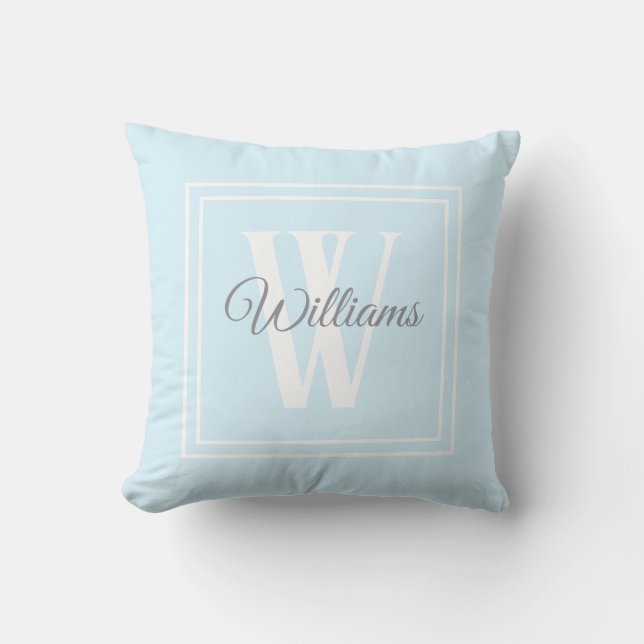 Monogrammed Family name Throw Pillow Kudde (Framsida)