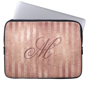 Monogrammed Faux Ro Guld Laptop sleeve 13 tum