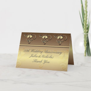 Monogrammed femtioårsjubileum Guld Kort