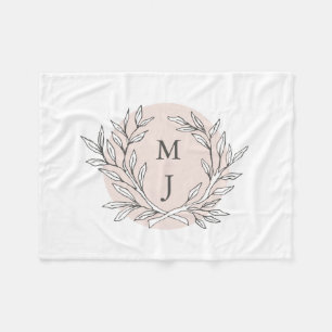 Monogrammed filt för lantlig lövruskakran