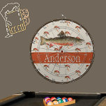 Monogrammed Fishermen Flygfiske Brook Trout Darttavla<br><div class="desc">Monogrammed Fishermen Flygfiske Brook Trout Lure Dart Board</div>