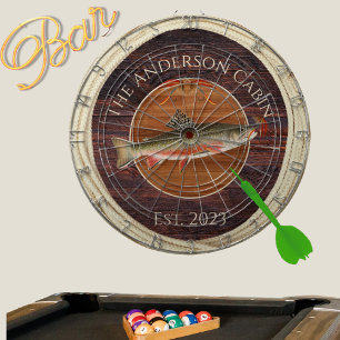 Monogrammed Fishermen Flygfiske Trout Dart Boa Darttavla