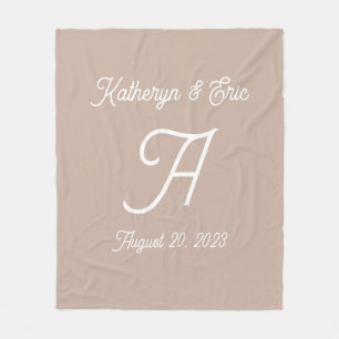 Monogrammed Fleece Blanket