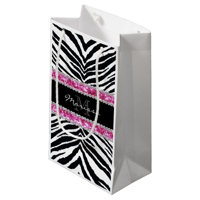 Monogrammed flicka för FauxglitterBling Rhinestone (Framsidan Vinklad)