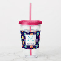 Monogrammed flickor för purpurfärgat