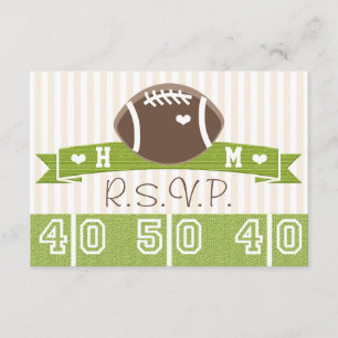 MONOGRAMMED FOOTBALL BRÖLLOP-SVARSOMRÅDEN OSA KORT