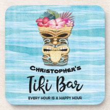 Monogrammed Funny Beach Tiki Pub Party