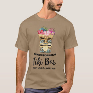 Monogrammed Funny Island Beach Tiki Pub T Shirt
