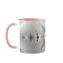 Monogrammed Girly Rosa och Silver Fractal