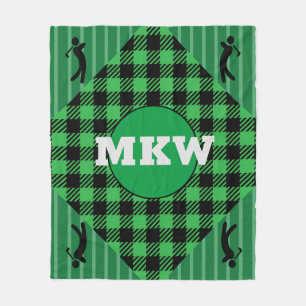 Monogrammed Golf Cart Ull Throw Fleecefilt