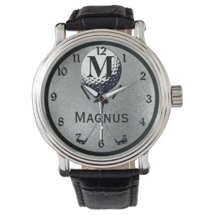 Monogrammed Golf Tee Silver Armbandsur