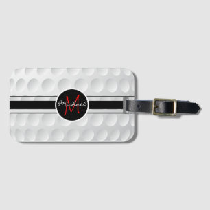 Monogrammed golfbollstruktur bagagebricka
