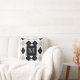 Monogrammed gråa svartvita Argyle Kudde (Couch)
