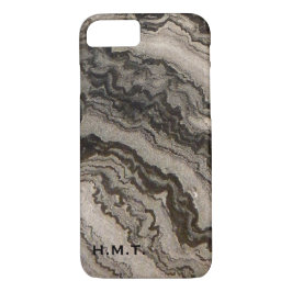 Monogrammed Granite Swirls iPhone 7 Fodral