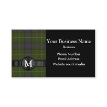 Monogrammed grön tartanpläd