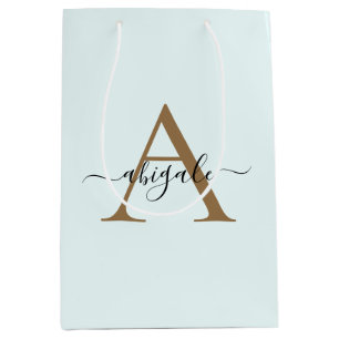 Monogrammed Guld Frost White   Minimal Elegant