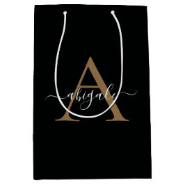 Monogrammed Guld Jade Black | Minimal Elegant