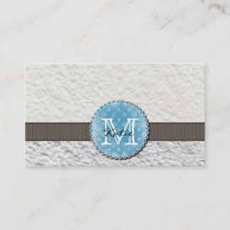 Monogrammed handgjort papper visitkort
