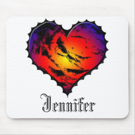 Monogrammed hjärtamousepad musmatta