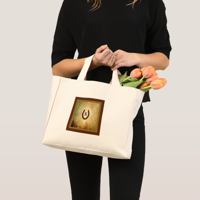 Monogrammed Horseshoe Mini Tygkasse (Framsida (produkt))