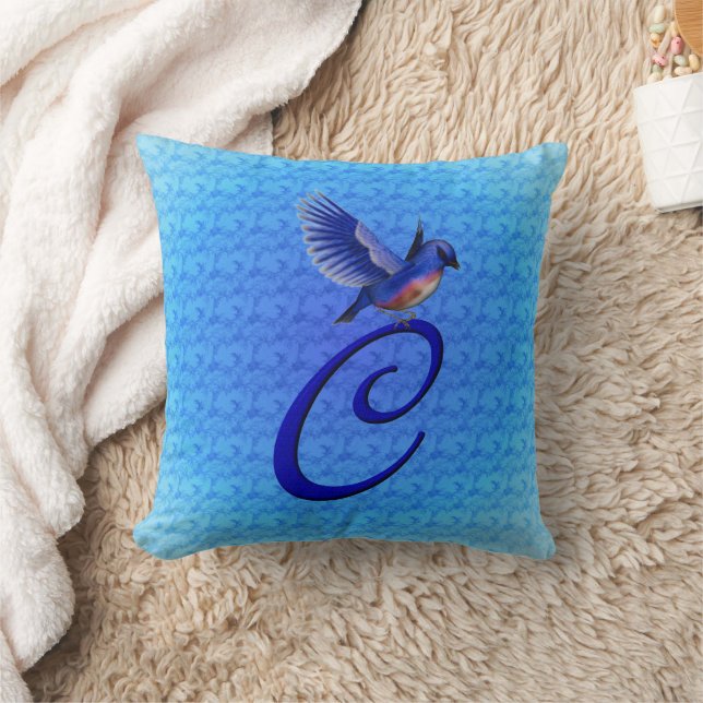 Monogrammed Initial C American MoJo Pillow Kudde (Filt)