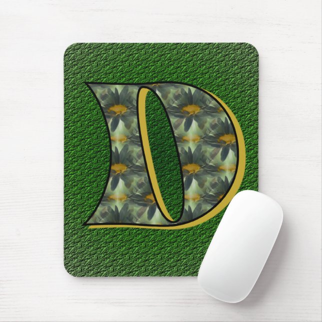 Monogrammed Initial D Daisys Mousepad Musmatta (Med mus)