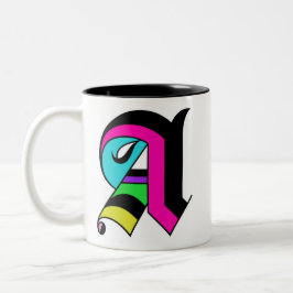 Monogrammed inledande A Mugg