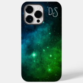 Monogrammed iPhone 14 Pro Max fodral-blommigt