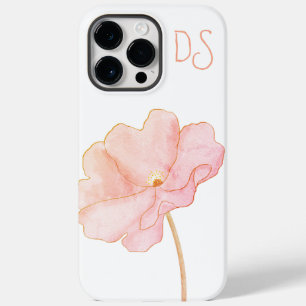 Monogrammed iPhone 14 Pro Max fodral-blommigt
