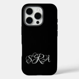 Monogrammed iPhone 16 Pro Fodral