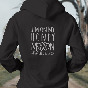 Monogrammed Jag är på min Honeymoon Married Hoodie T-shirt