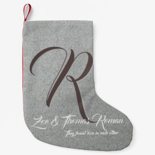 Monogrammed julstrumpa