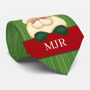 Monogrammed jultomten Roligt till Him Neck Tie Slips