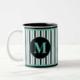 Monogrammed kaffe med två ton mugg