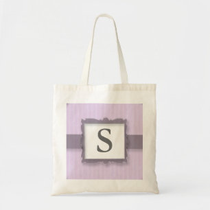 Monogrammed kanfastote bags: Lavendelrandar Tygkasse