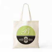 Monogrammed kanfastote bags: Limefruktgrönt &