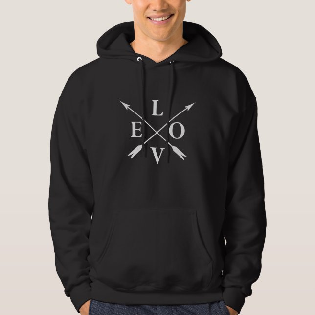 Monogrammed kärlek hoodie (Framsida)