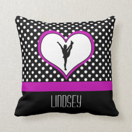 Monogrammed klassikerrosajubel Polka-Pricker med Kudde