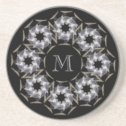 Monogrammed kustfartyg för fiskmås underlägg sandsten