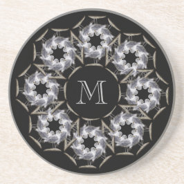 Monogrammed kustfartyg för fiskmås underlägg sandsten